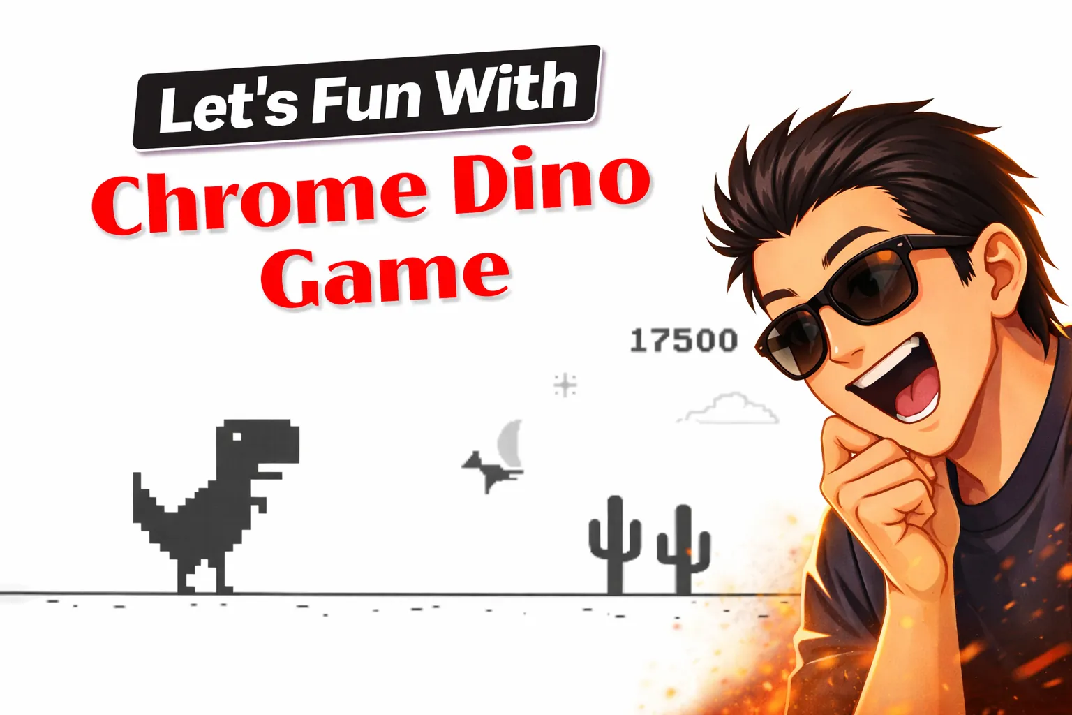 Let's Fun With Chrome Dino Game